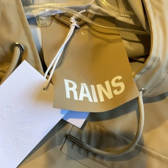 NWT RAINS String W Jacket In Neturals Size Large $140 - Picture 10 of 13